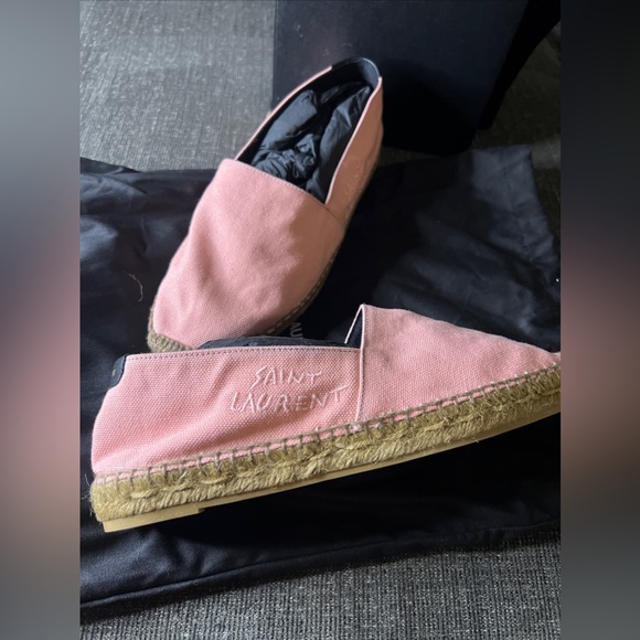 SAINT LAURENT Espadrilles in Pink Canvas EU Size 38 New In Box - Picture 5 of 6